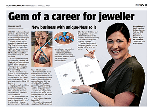 Gem of a career for jeweller Vanessa Nock Newsmail Article