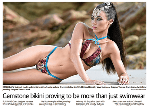 Gemstone Bikini Proving to be more than just Swimwear Vanessa Nock 35k Sunshine Coast Newsmail Article